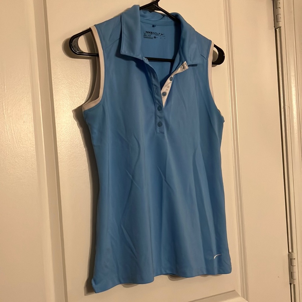 Nike golf, decent condition, tags removed, Carolina blue with white detail